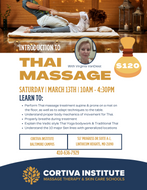03/13/21 - Baltimore - Intro To Thai Massage